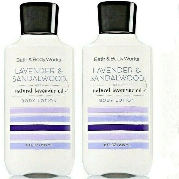2 Bottles Lavender Sandalwood Lotion Bbw New Nwt